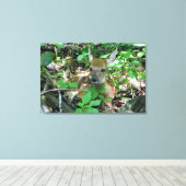 Whitetail Deer Fawn Wrapped Canvas print (Insitu (Houten vloer))