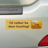 Whitetail Deer Golden Aspen Bossen Bumpersticker (Op auto)