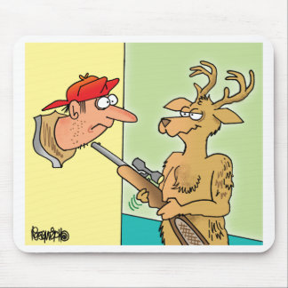 Whitetail Deer Hunter Cartoon Mousepad Muismat