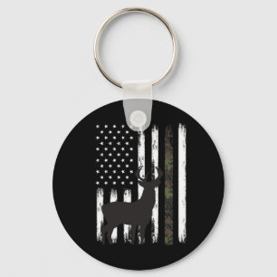 Whitetail Deer Hunter Gifts Buck Camo Amer Sleutelhanger