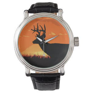 Whitetail Deer Hunting Horloge