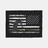 Whitetail Deer Hunting Hunter Elk Buck Camo Amerik Fleece Deken (Voorkant (Horizontaal))