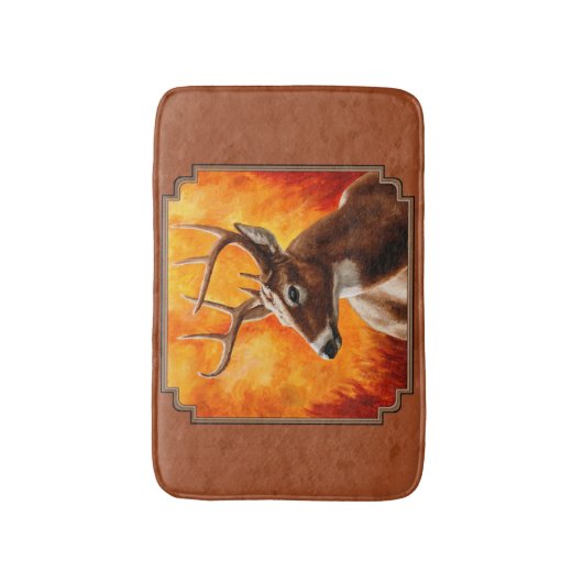 Whitetail Deer in de herfst roodbruin Badmat (Voorkant Verticaal)