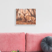 Whitetail Deer in de Natuur van de stijl van de Re Canvas Afdruk (Insitu (Woonkamer))