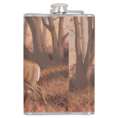 Whitetail Deer in de Natuur van de stijl van de Re Heupfles (Achterkant)