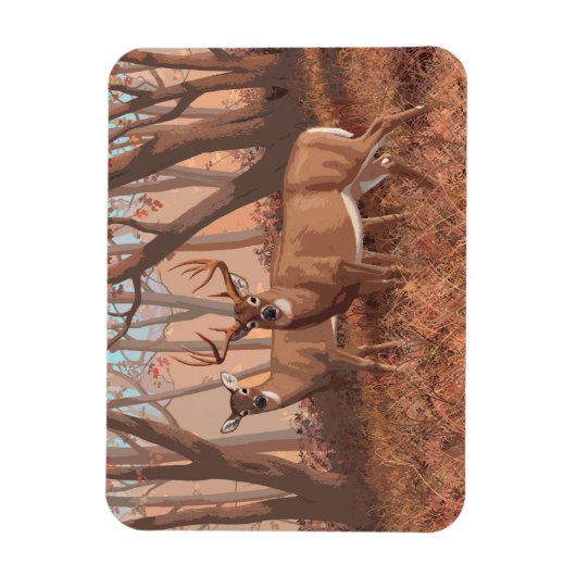 Whitetail Deer in de Natuur van de stijl van de Re Magneet (Verticaal)