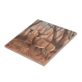 Whitetail Deer in de Natuur van de stijl van de Re Tegeltje (Zijkant)