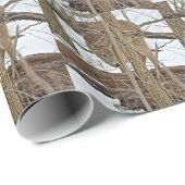 Whitetail Deer in sneeuw Cadeaupapier (Rol Hoek)