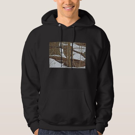 Whitetail Deer in sneeuw Hoodie (Voorkant)