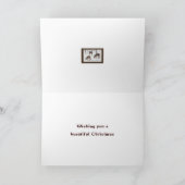 Whitetail Deer in Snowy Bossen - Vrolijk kerstfees Feestdagen Kaart (Binnen)