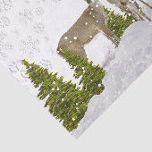 Whitetail Deer in Winter Wonderland Holiday Craft Tissuepapier (Detail)