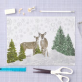 Whitetail Deer in Winter Wonderland Holiday Craft Tissuepapier (Craft)