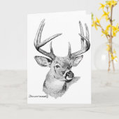 Whitetail Deer Kaart (Gele Bloem)