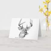Whitetail Deer Kaart (Gele Bloem)
