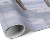 Whitetail Deer & Kerstboom Winter Scene Cadeaupapier (Rol Hoek)