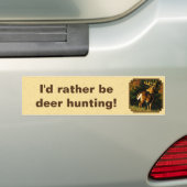 Whitetail Deer Monster Buck Yellow Bumpersticker (Op auto)