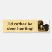 Whitetail Deer Monster Buck Yellow Bumpersticker (Voorkant)