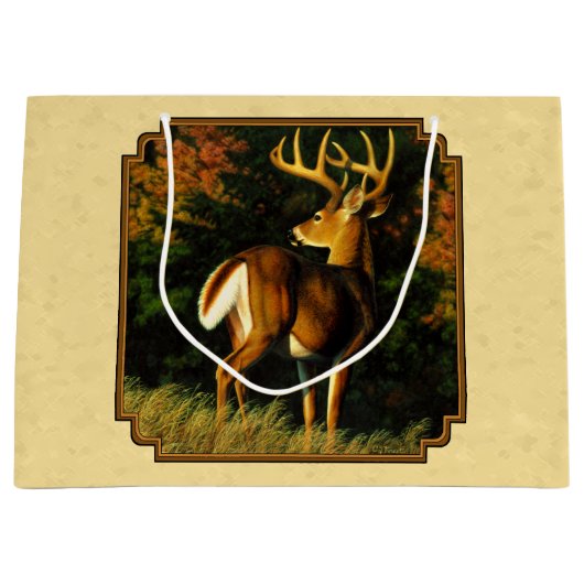 Whitetail Deer Monster Buck Yellow Groot Cadeauzakje (Voorkant)