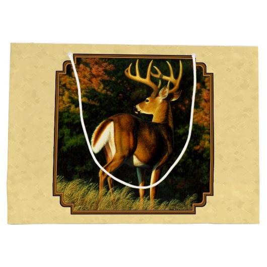 Whitetail Deer Monster Buck Yellow Groot Cadeauzakje (Achterkant)