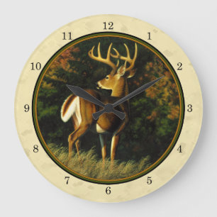 Whitetail Deer Monster Buck Yellow Grote Klok