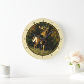 Whitetail Deer Monster Buck Yellow Grote Klok (Huis)