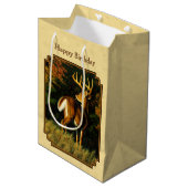 Whitetail Deer Monster Buck Yellow Medium Cadeauzakje (Voorkant Gekanteld)