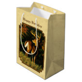 Whitetail Deer Monster Buck Yellow Medium Cadeauzakje (Achterkant Gekanteld)