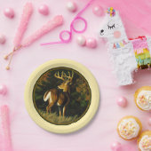 Whitetail Deer Monster Buck Yellow Papieren Bordje (Feest)