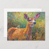 Whitetail Deer Mozaïek Briefkaart (Voorkant / Achterkant)
