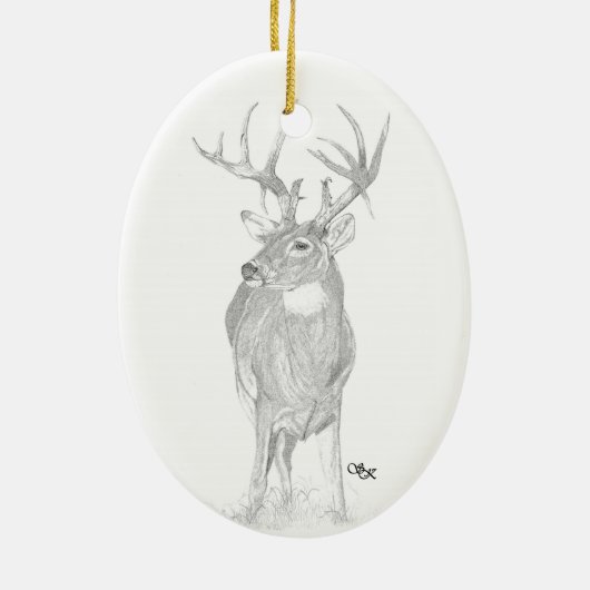 Whitetail Deer Ornament (Achterkant)