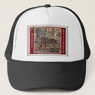 Whitetail Deer Prettige feestdagen Trucker Pet