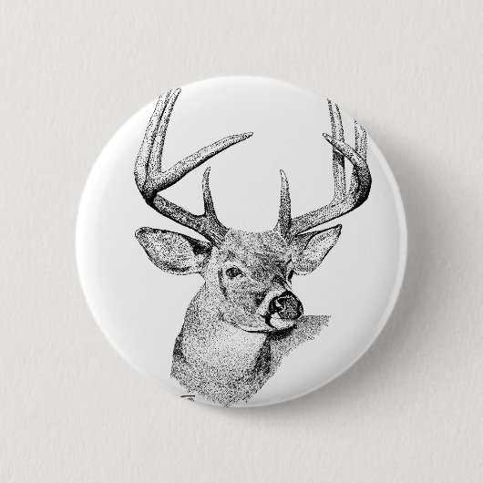 Whitetail Deer Ronde Button 5,7 Cm (Voorkant)