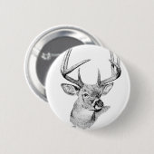 Whitetail Deer Ronde Button 5,7 Cm (Voorkant /achterkant)