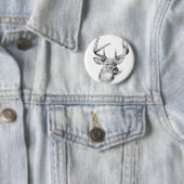 Whitetail Deer Ronde Button 5,7 Cm (In situ)