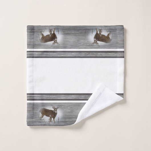 Whitetail Deer Rustic-ontwerp Bad Handdoek (Wasdoekje)