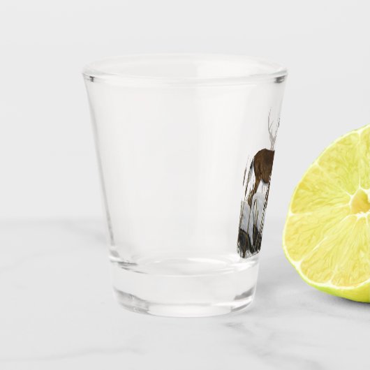 Whitetail Deer Shot Glas (Links)