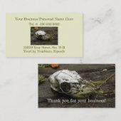 Whitetail Deer Skull Visitekaartje (Voorkant / Achterkant)