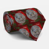 Whitetail Deer Spike Buck Prettige feestdagen Stro Stropdas (Opgerold)
