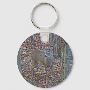 Whitetail Deer Spike Buck reeks Sleutelhanger