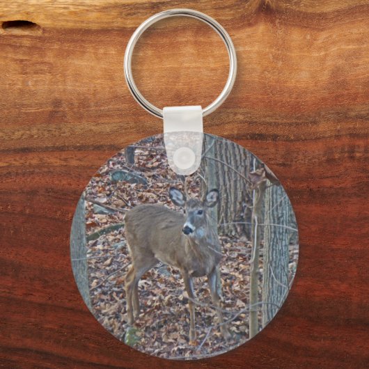 Whitetail Deer Spike Buck reeks Sleutelhanger (Voorkant)