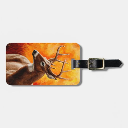 Whitetail Deer Trophy Buck Bagagelabel (Voorkant horizontaal)