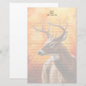 Whitetail Deer Trophy Buck Briefpapier (Voorkant / Achterkant)