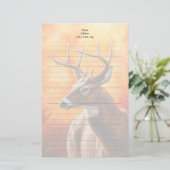 Whitetail Deer Trophy Buck Briefpapier (Staand voorkant)