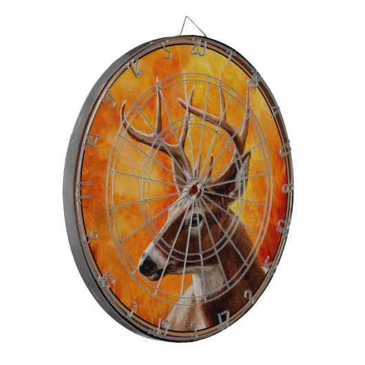 Whitetail Deer Trophy Buck Dartbord (Voorkant Links)