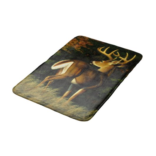 Whitetail Deer Trophy Buck Hunting Badmat (Gekanteld)