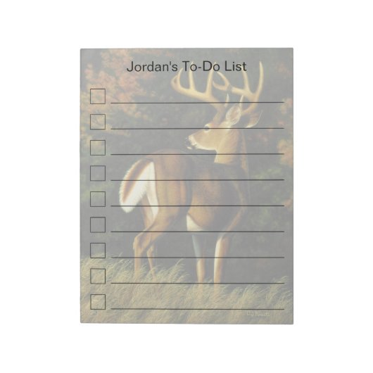 Whitetail Deer Trophy Buck Hunting Notitieblok (Linkerzijde)