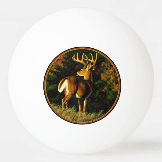 Whitetail Deer Trophy Buck Hunting Pingpongbal (Voorkant)
