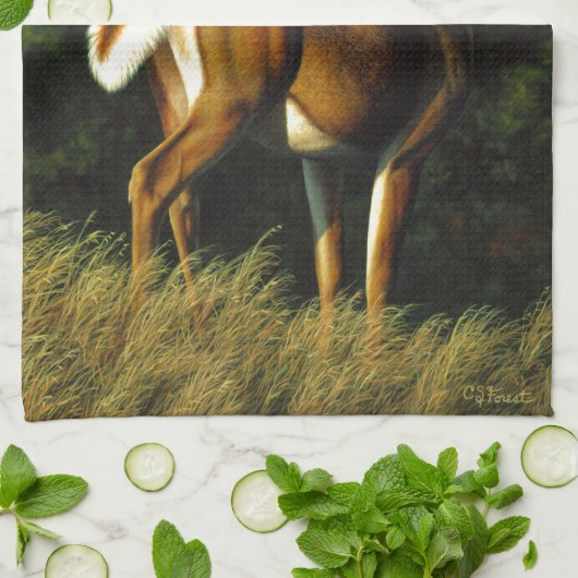 Whitetail Deer Trophy Buck Hunting Theedoek (Gevouwen)