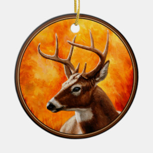 Whitetail Deer Trophy Buck Keramisch Ornament