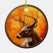 Whitetail Deer Trophy Buck Keramisch Ornament (Achterkant)